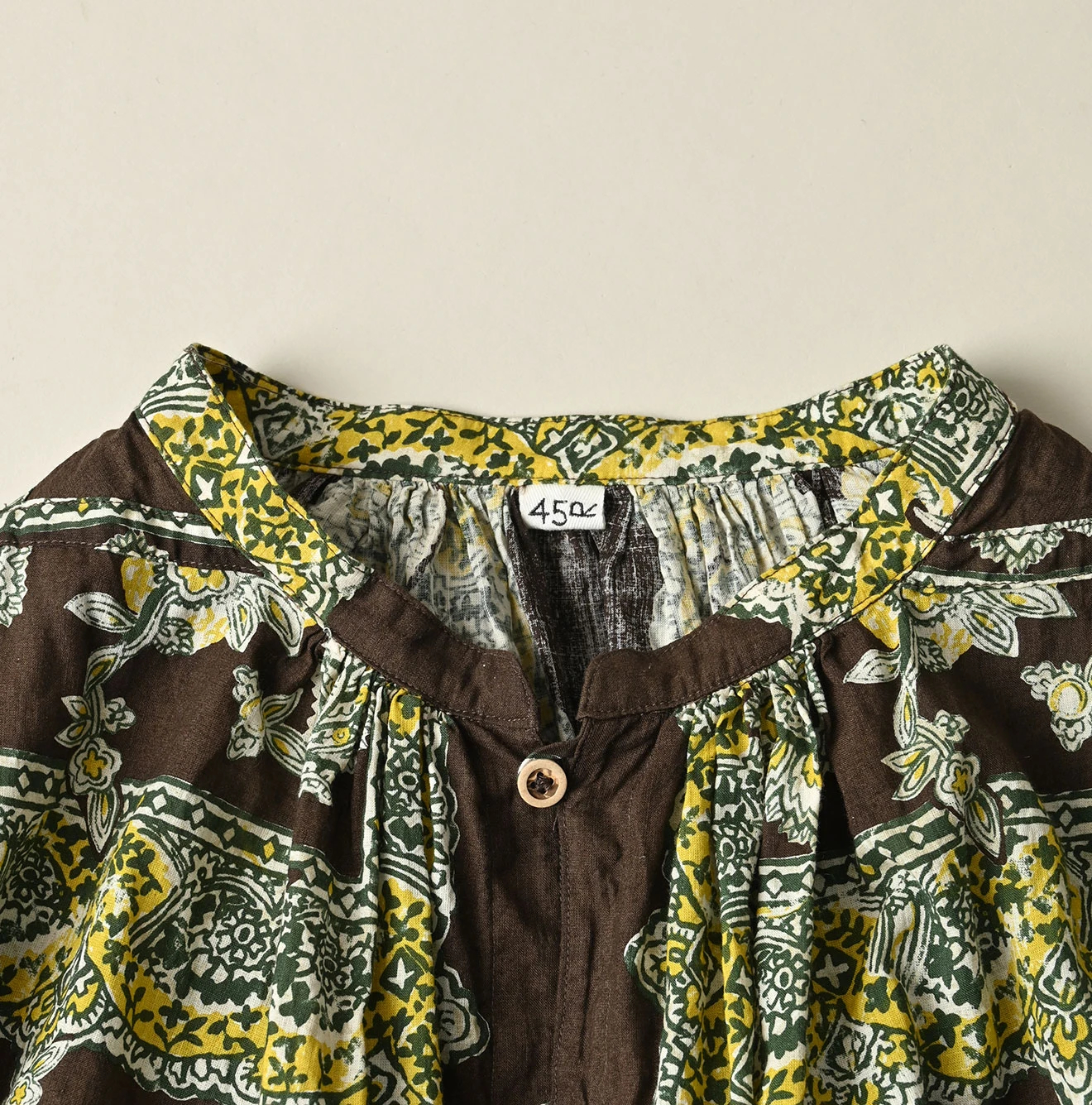 45R(フォーティファイブアール) |インドカディバンダナペイズリープリントのスモックドレス