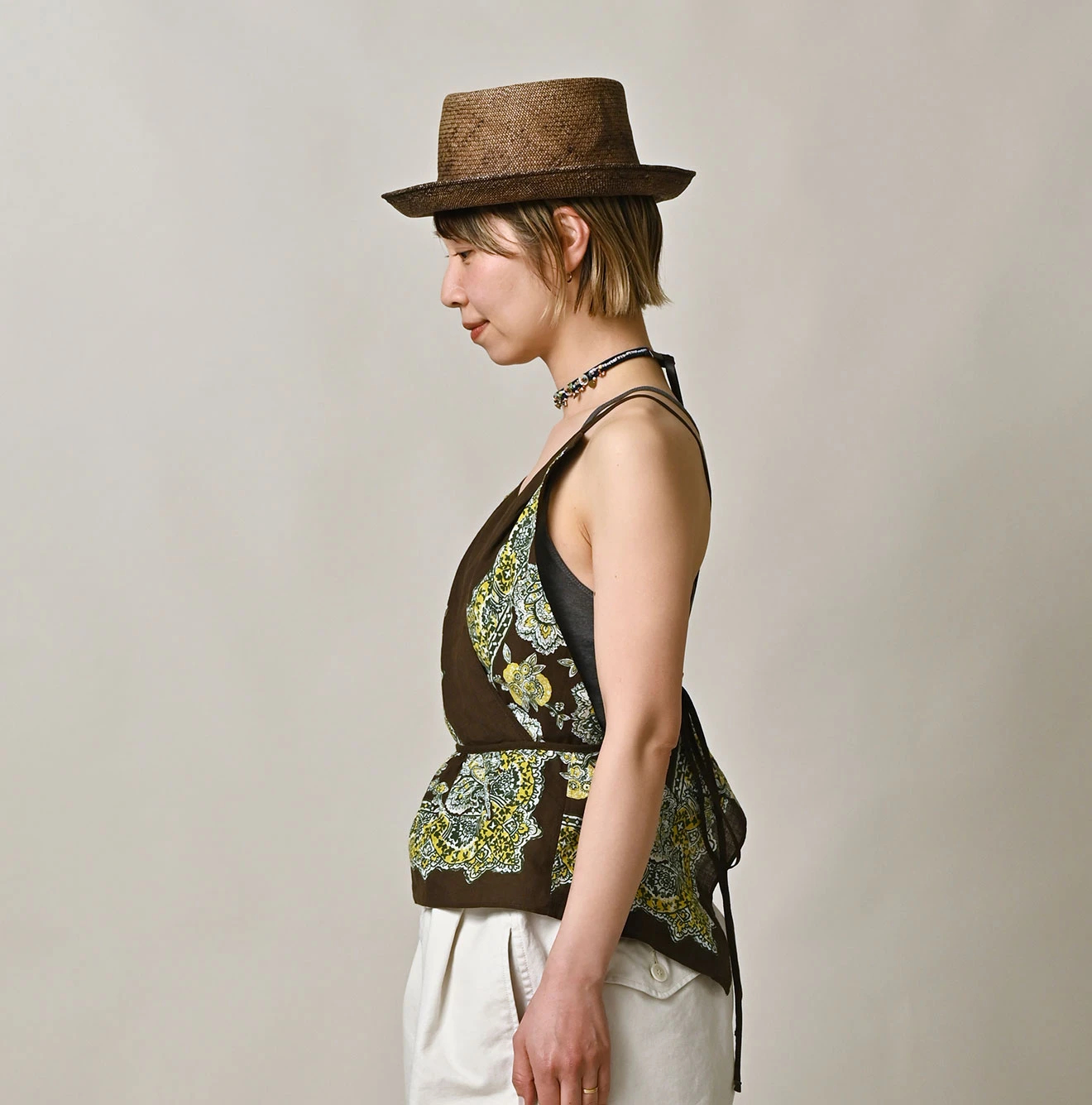 45R(フォーティファイブアール) |インドカディバンダナペイズリープリントのタンクブラ