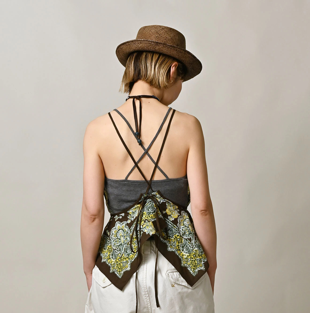 45R(フォーティファイブアール) |インドカディバンダナペイズリープリントのタンクブラ