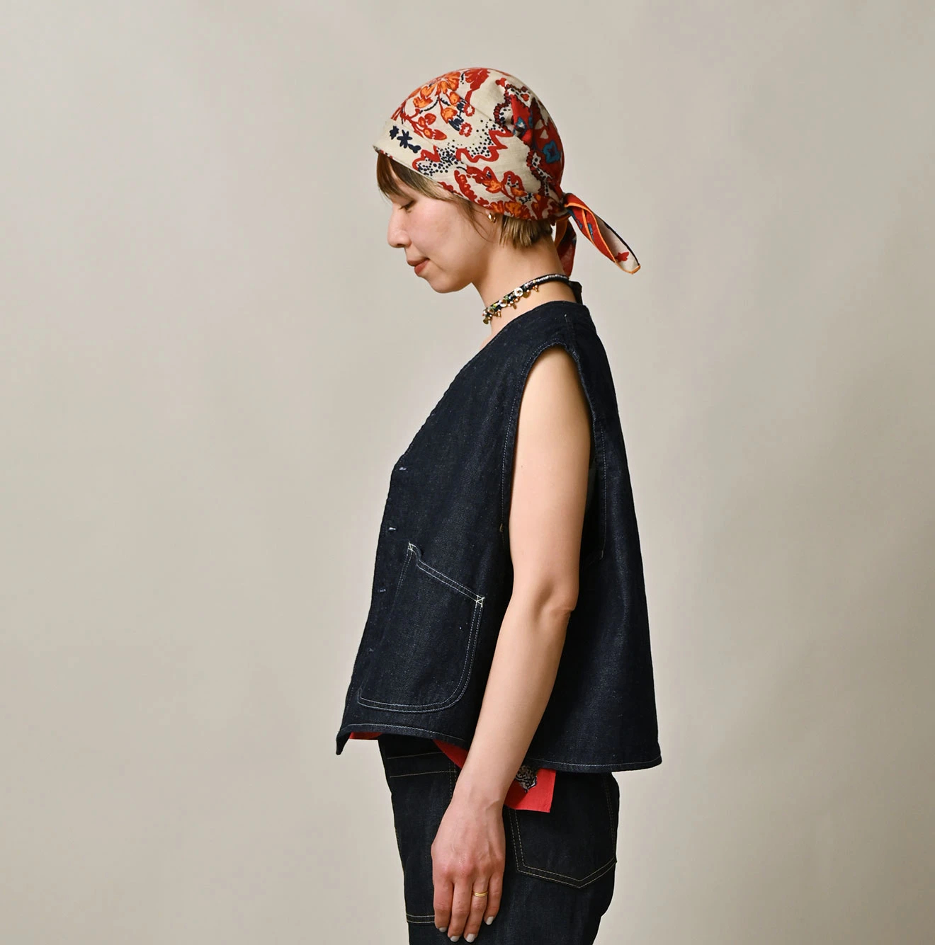 45R(フォーティファイブアール) |9.4オンスデニムの908オーシャンハンティングベスト（濃）