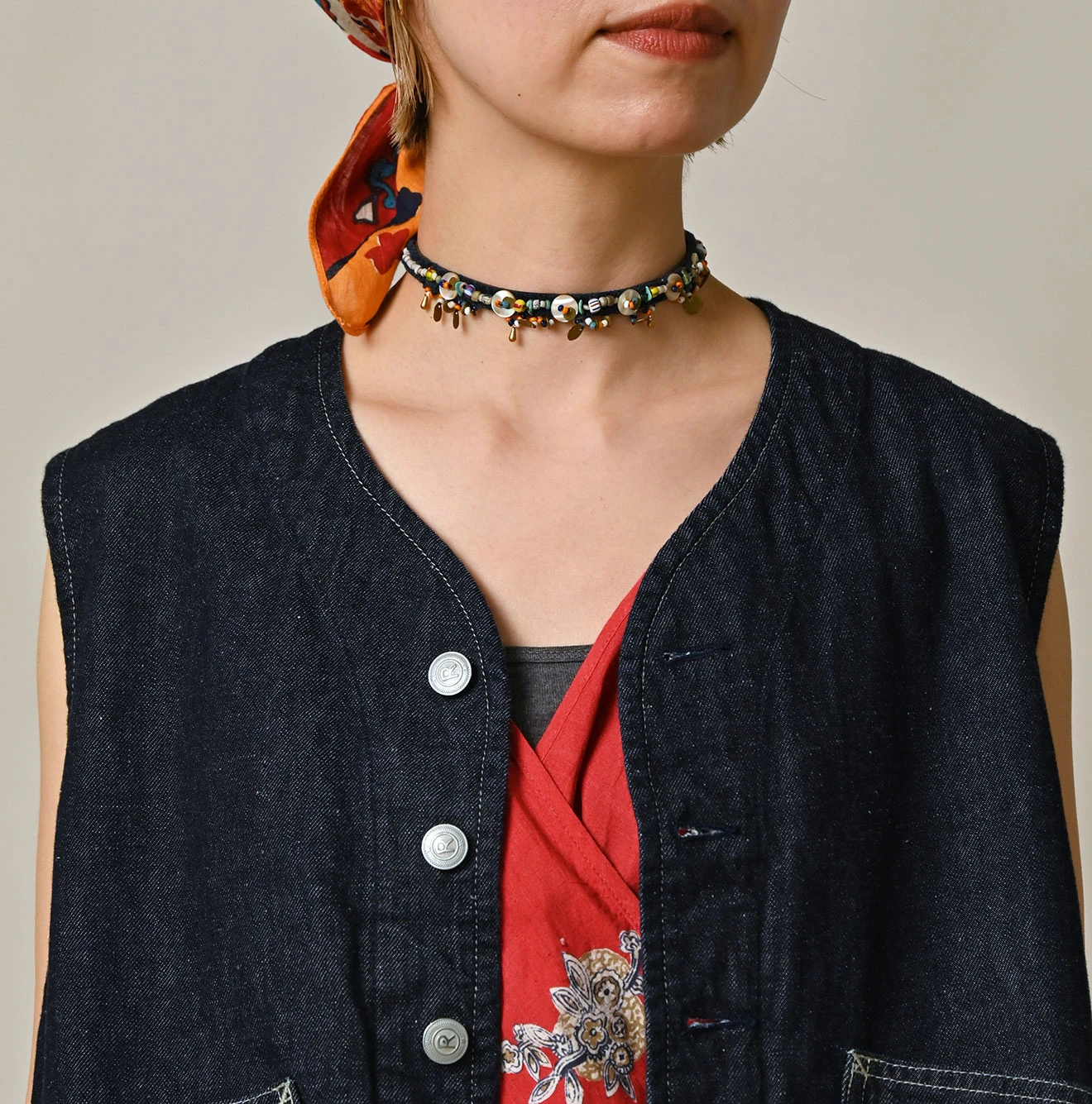 45R(フォーティファイブアール) |9.4オンスデニムの908オーシャンハンティングベスト（濃）