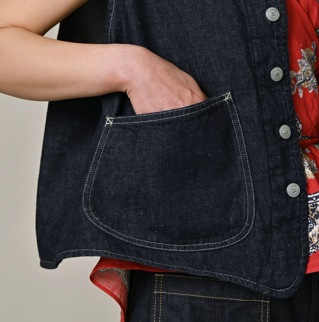 45R(フォーティファイブアール) |9.4オンスデニムの908オーシャンハンティングベスト（濃）