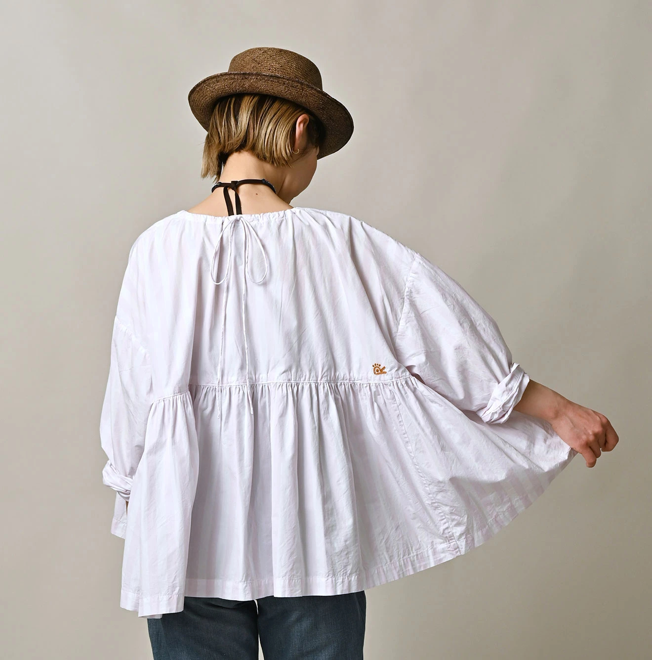 45R(フォーティファイブアール) |ONEONE 宝物の180番三子ギャザーブラウス