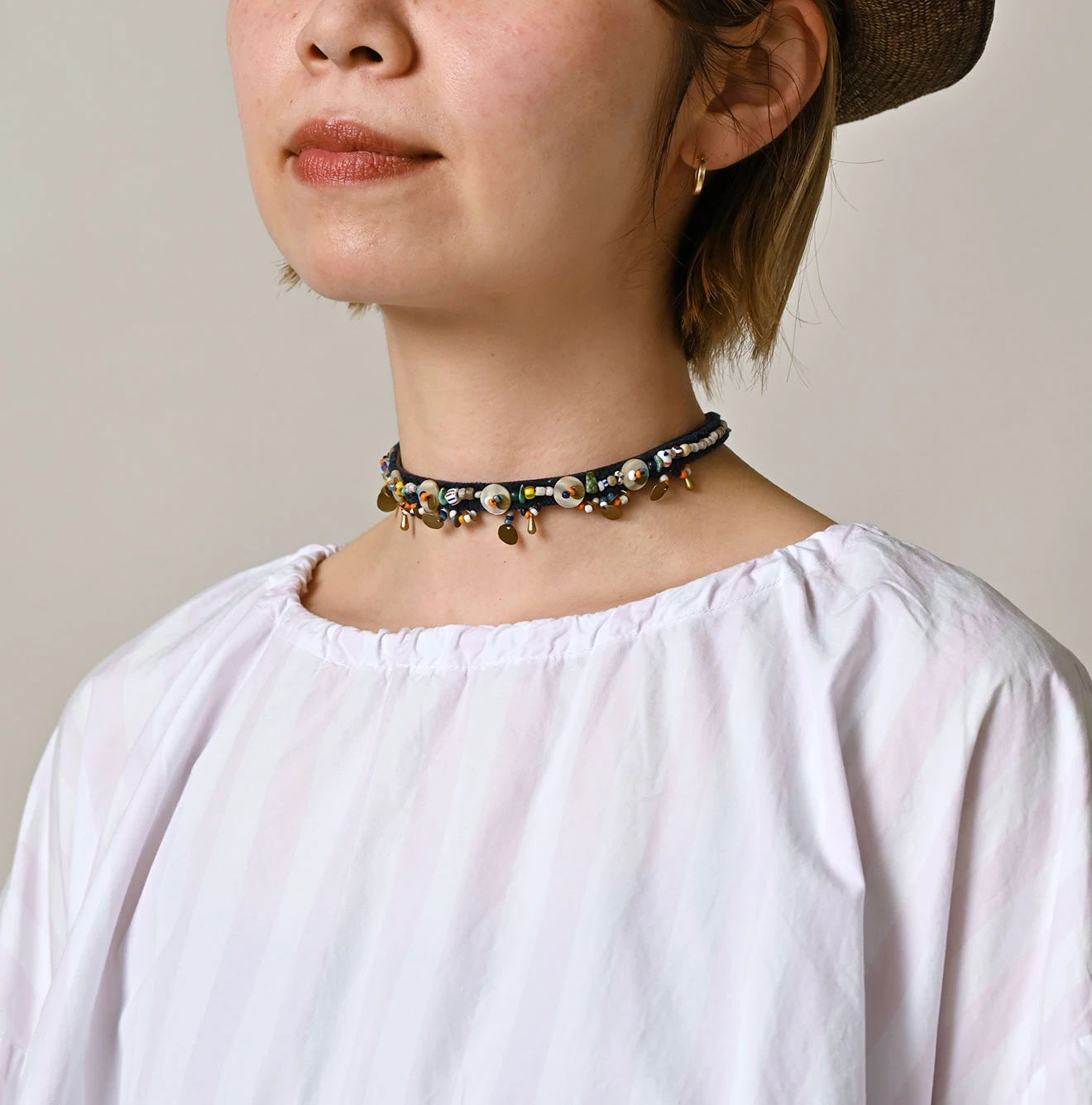 45R(フォーティファイブアール) |ONEONE 宝物の180番三子ギャザーブラウス