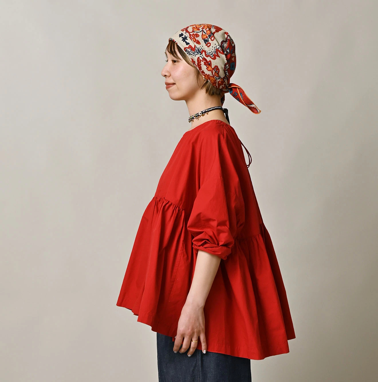 45R(フォーティファイブアール) |ONEONE 宝物のギャザーブラウス