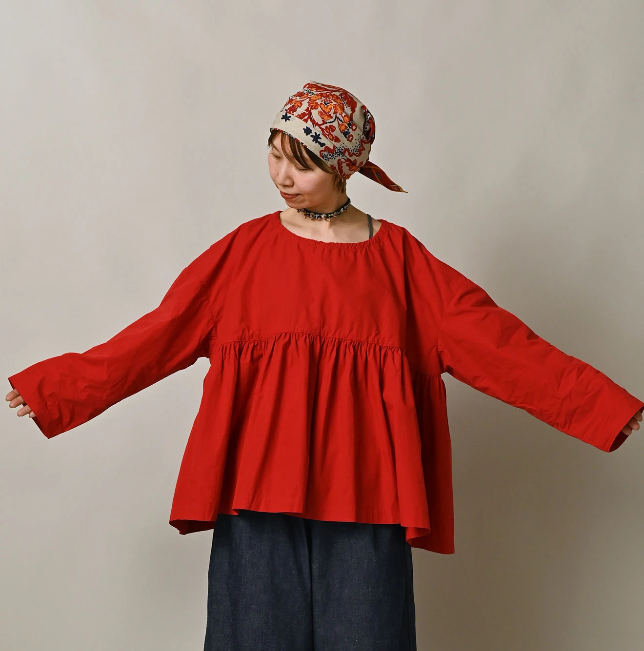 45R(フォーティファイブアール) |ONEONE 宝物のギャザーブラウス