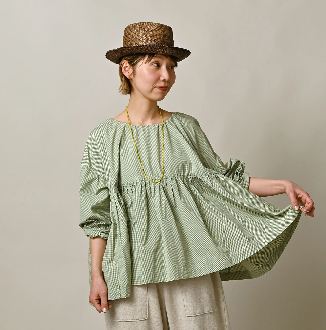 45R(フォーティファイブアール) |ONEONE 宝物のギャザーブラウス