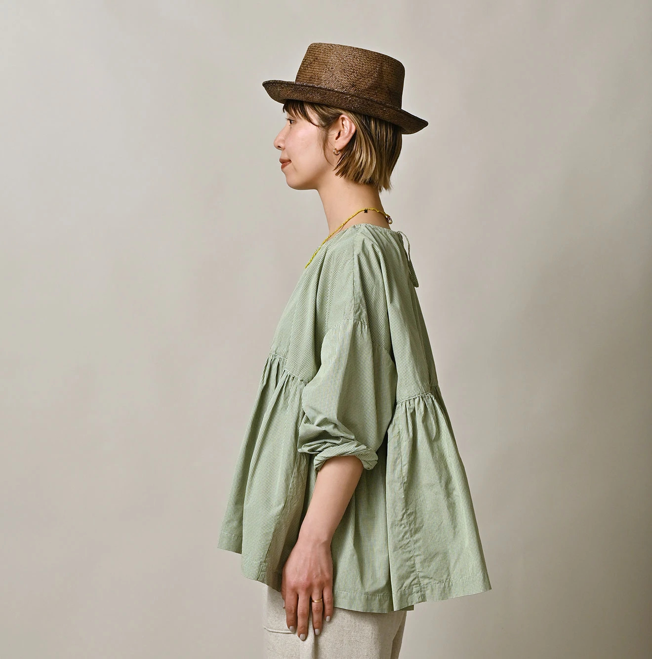 45R(フォーティファイブアール) |ONEONE 宝物のギャザーブラウス