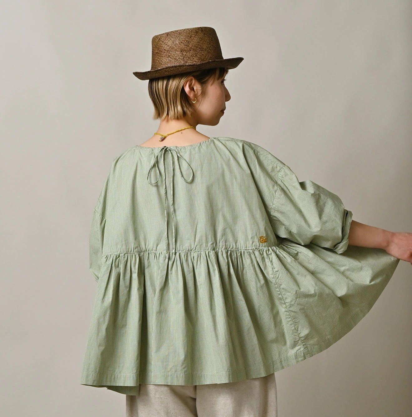 45R(フォーティファイブアール) |ONEONE 宝物のギャザーブラウス