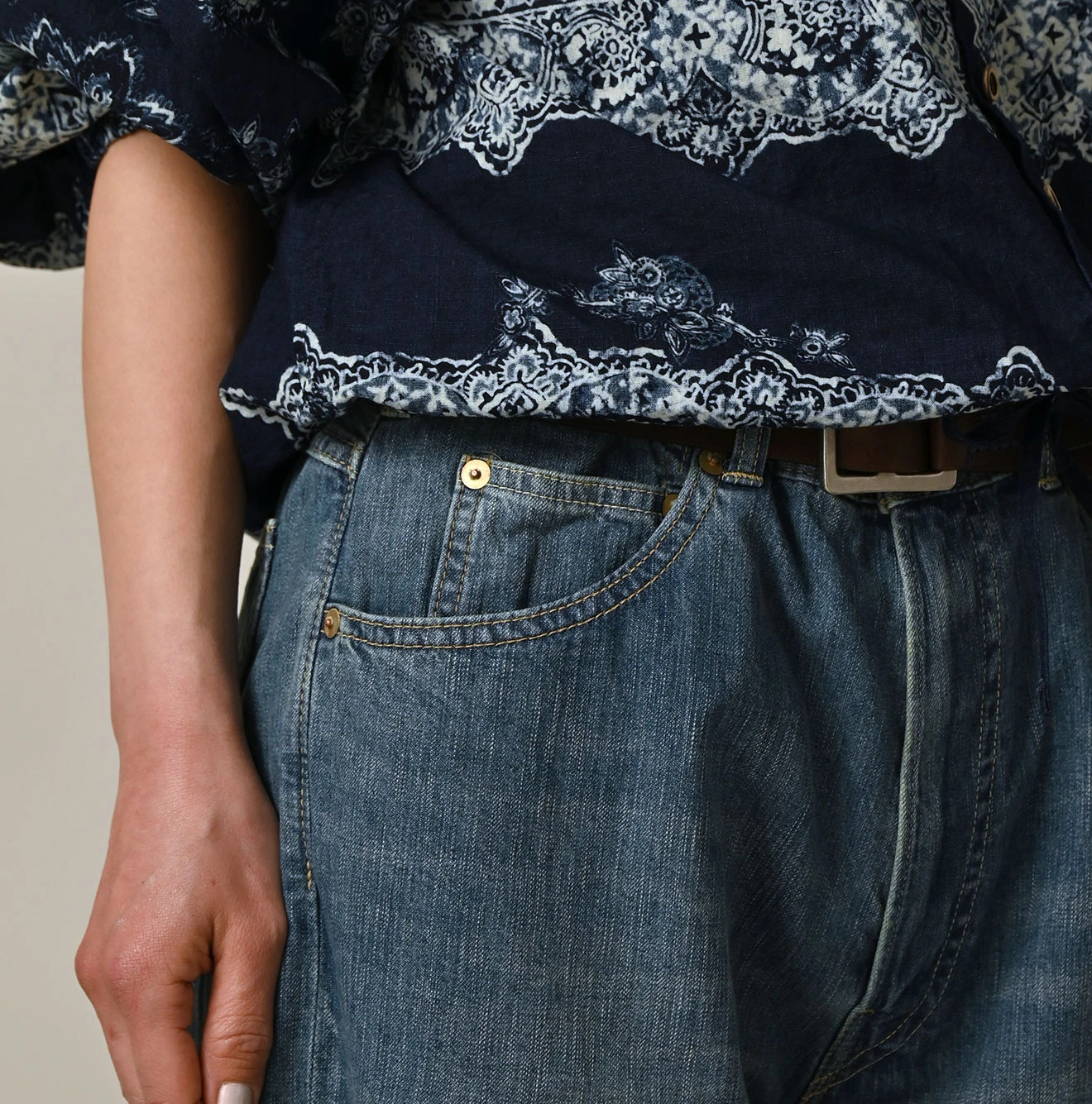 45R(フォーティファイブアール) |麦比古デニムのシャルロット5（淡）