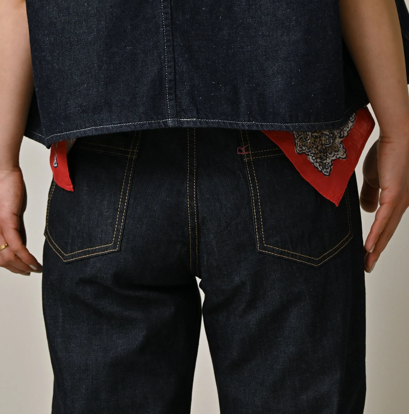 45R(フォーティファイブアール) |麦比古デニムのヒッピーバチ比女（濃）