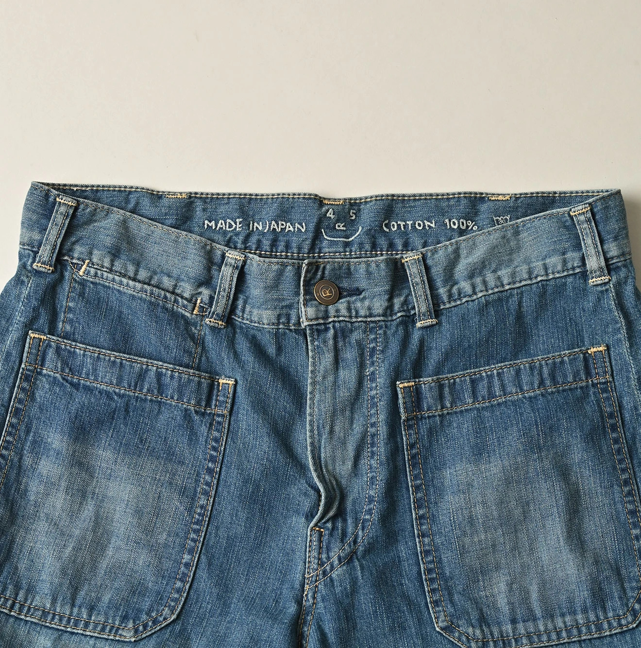 45R(フォーティファイブアール) |麦比古デニムのヒッピーバチ比女（淡）