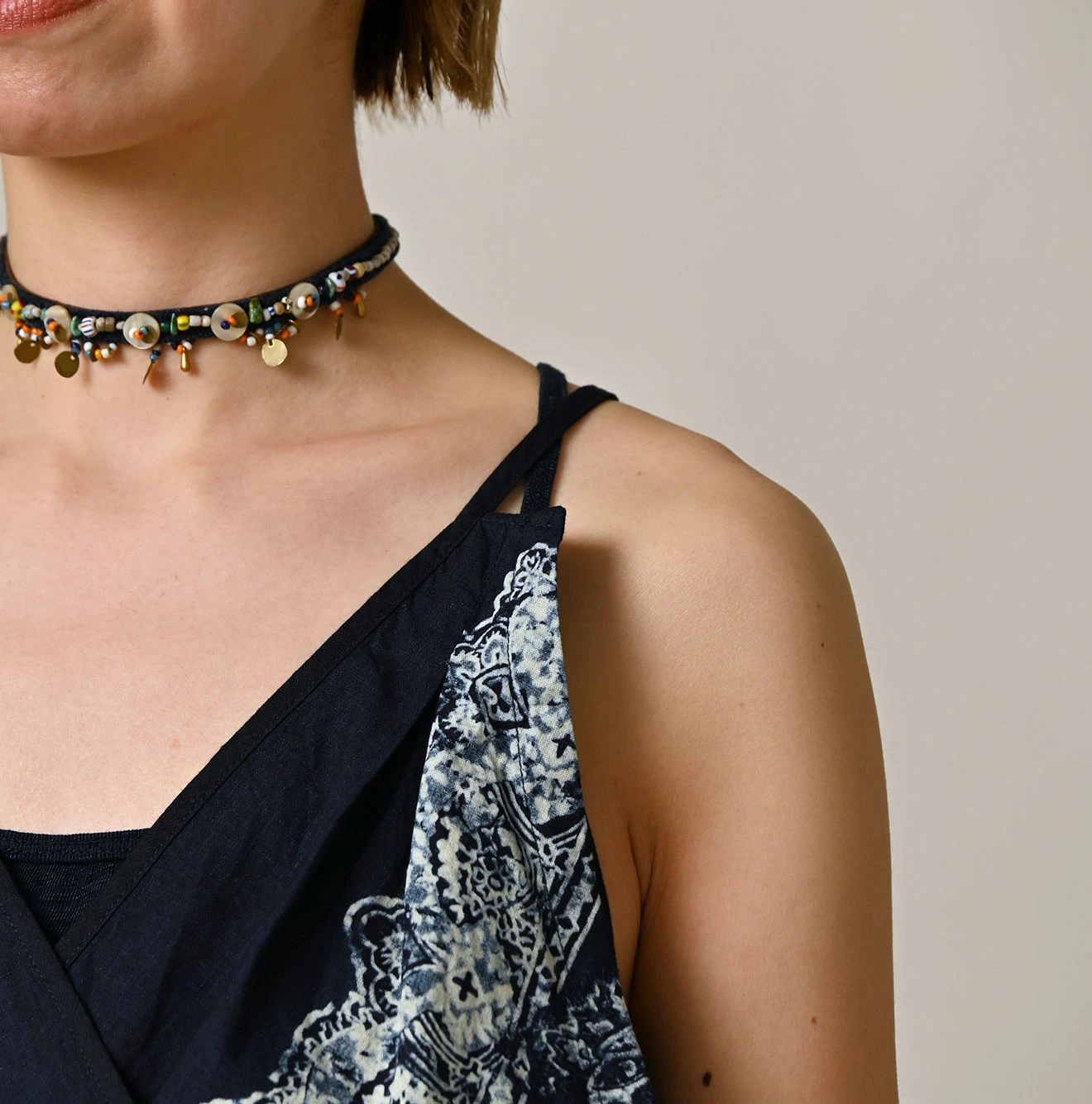 45R(フォーティファイブアール) |バンダナペイズリープリントのタンクブラ（インディゴ）