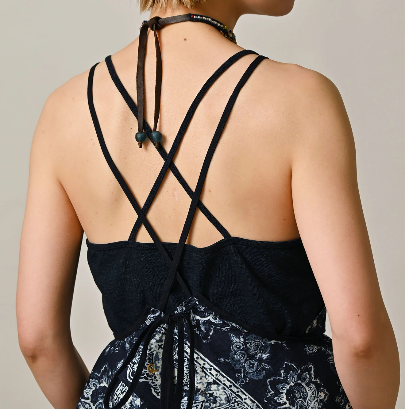 45R(フォーティファイブアール) |バンダナペイズリープリントのタンクブラ（インディゴ）