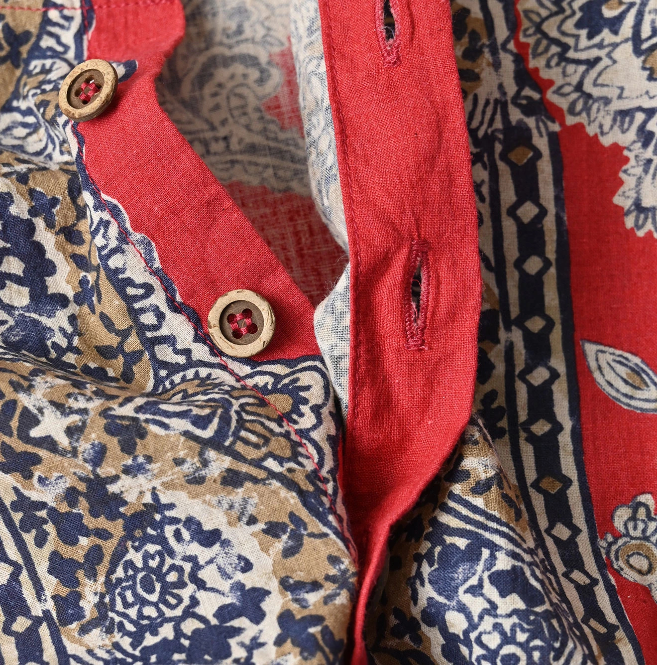 45R(フォーティファイブアール) |インドカディバンダナペイズリープリントのパフブラウス