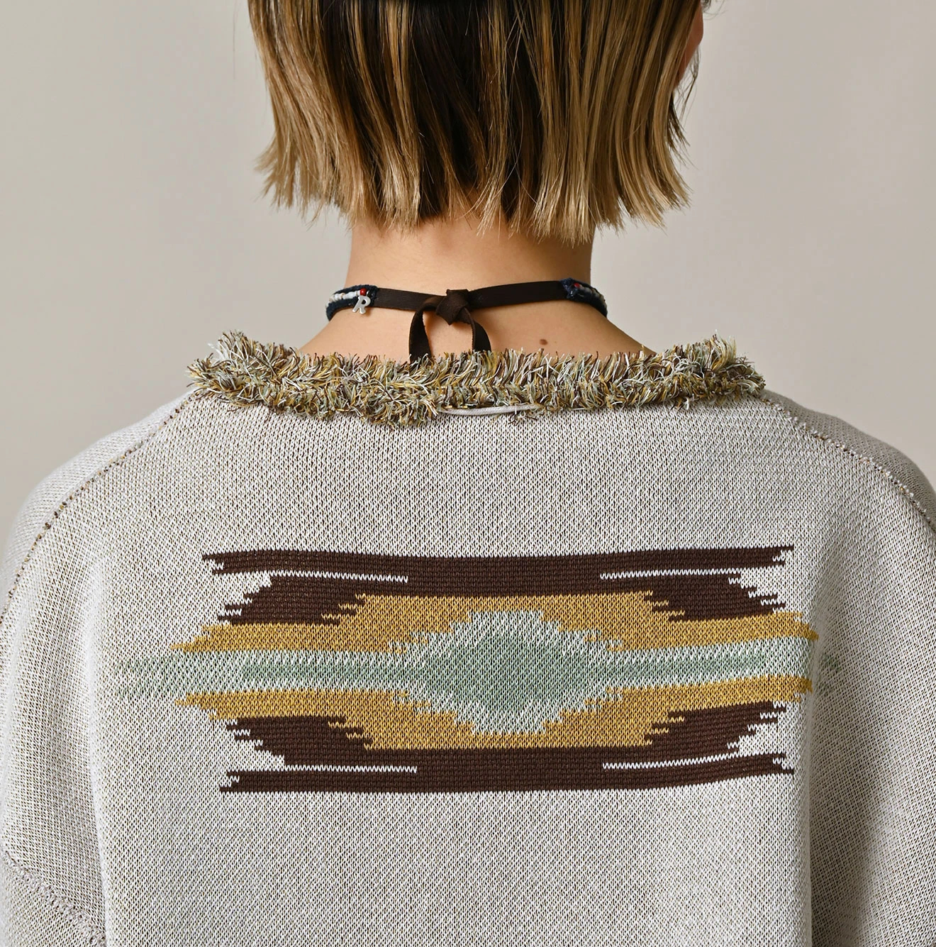 45R(フォーティファイブアール) |ネイティブジャカードニットソーのボレロ