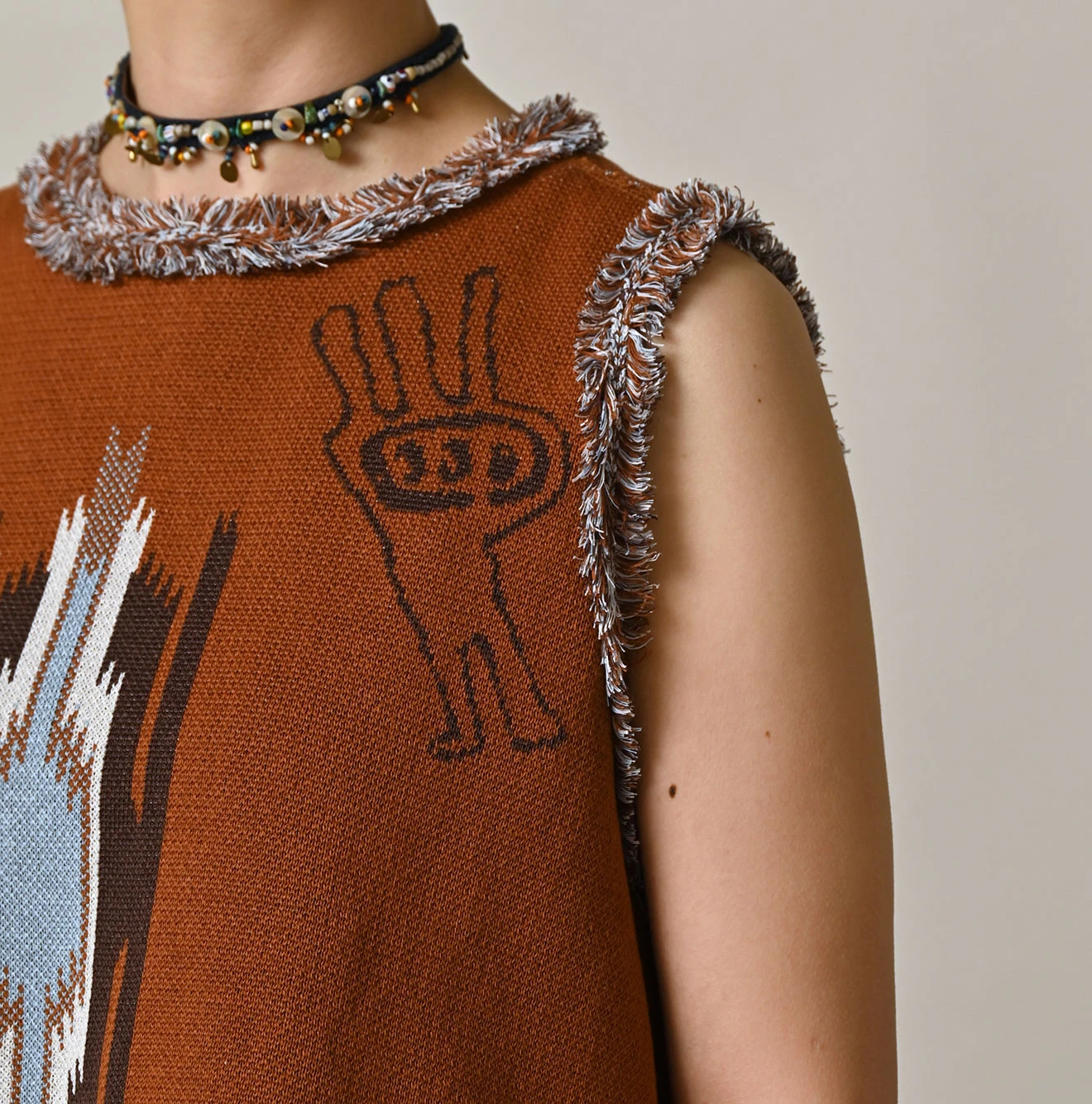 45R(フォーティファイブアール) |ネイティブジャカードニットソーのキャミ