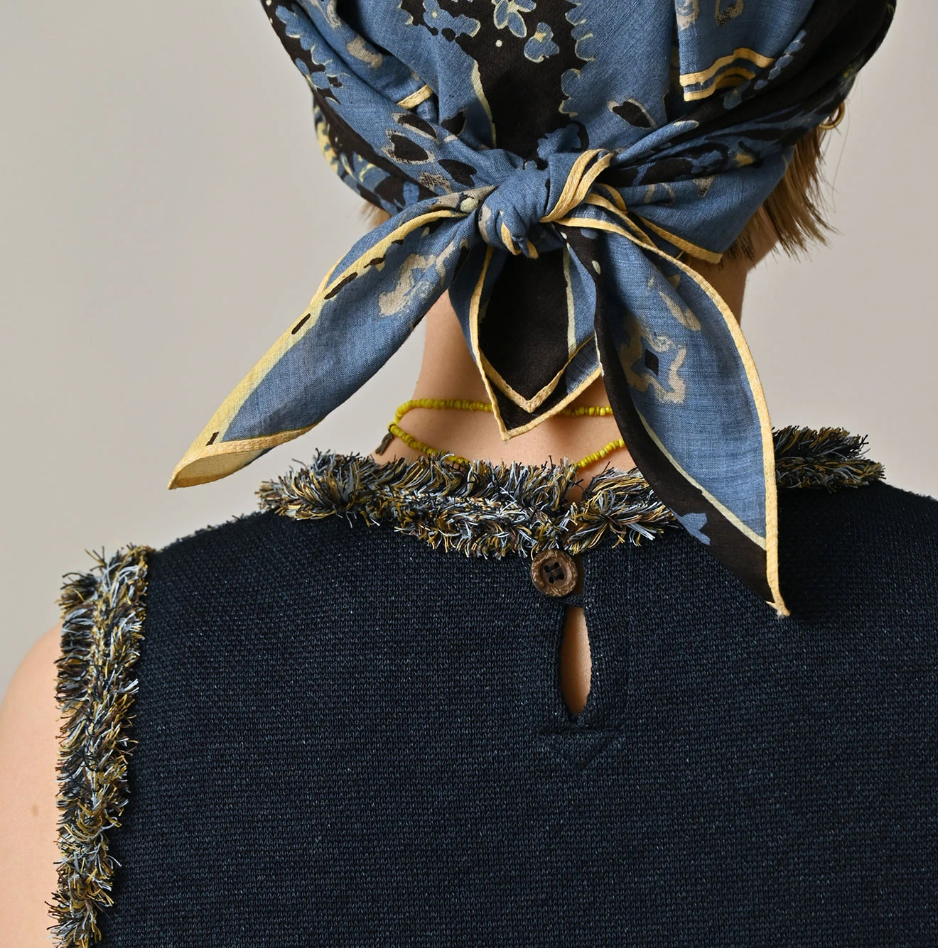 45R(フォーティファイブアール) |ネイティブジャカードニットソーのキャミ（インディゴ）