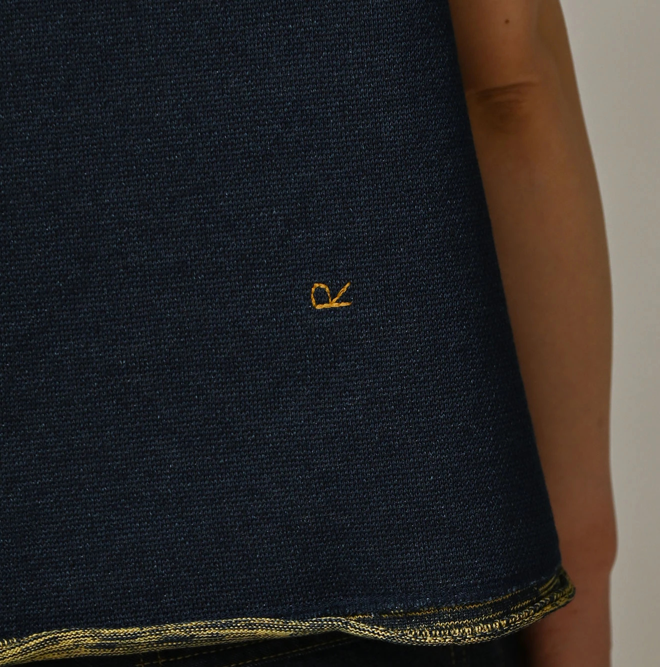 45R(フォーティファイブアール) |ネイティブジャカードニットソーのキャミ（インディゴ）