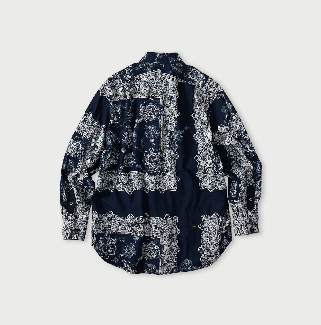 45R(フォーティファイブアール) |インドカディペイズリー更紗プリントの908ローファーシャツ（インディゴ）