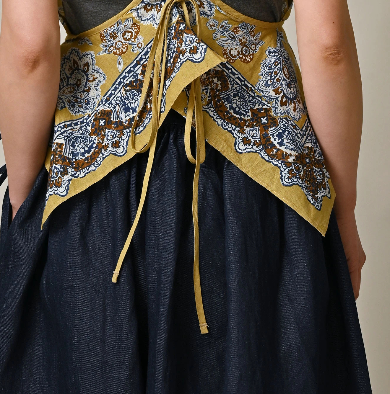 45R(フォーティファイブアール) |ONEONE 宝物のイージーギャザースカート（インディゴ）