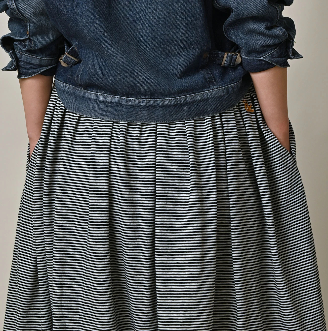 45R(フォーティファイブアール) |ONEONE 宝物のイージーギャザースカート（インディゴ）