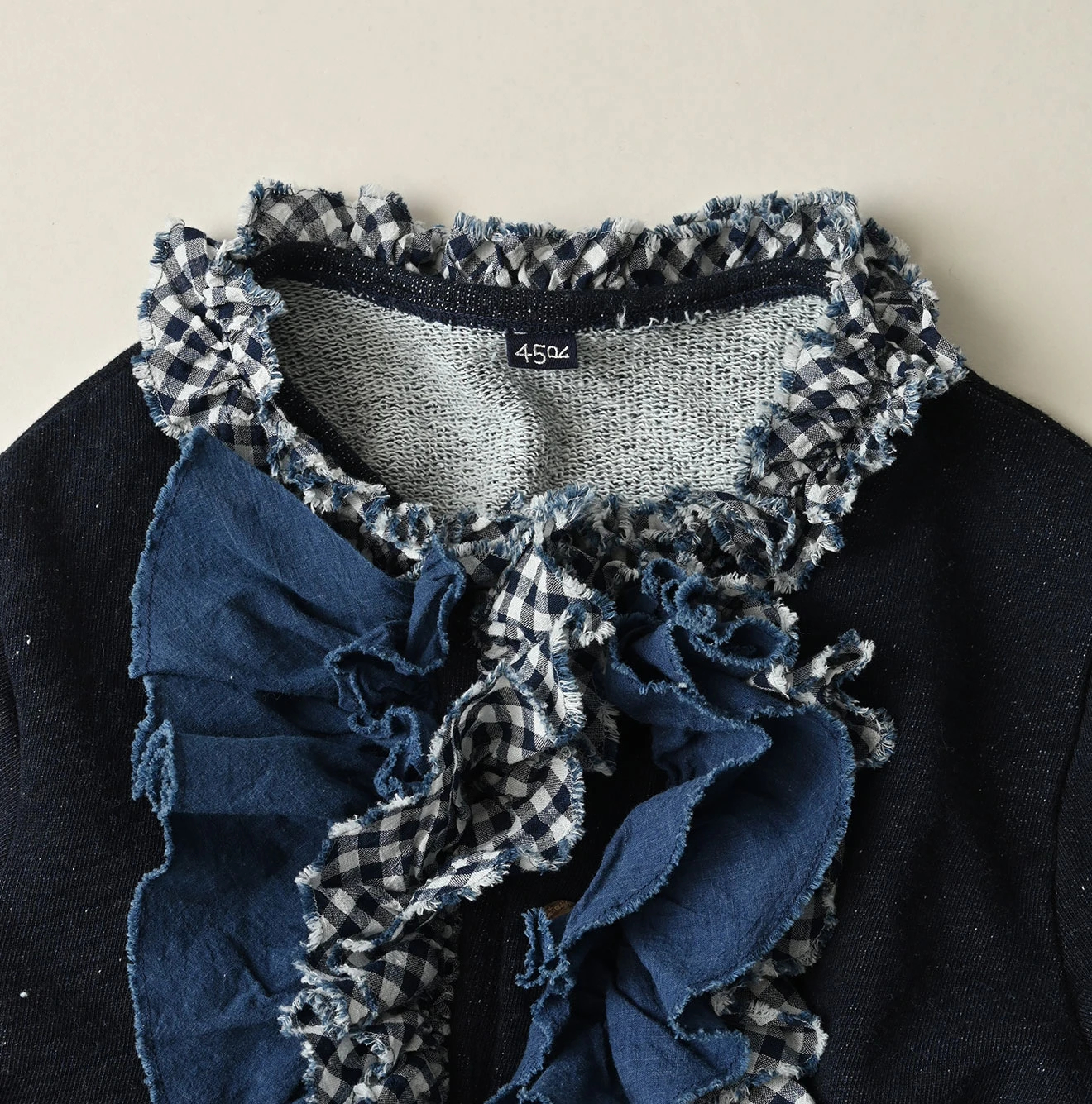 45R(フォーティファイブアール) |ミックスフリル×裏毛のボレロ