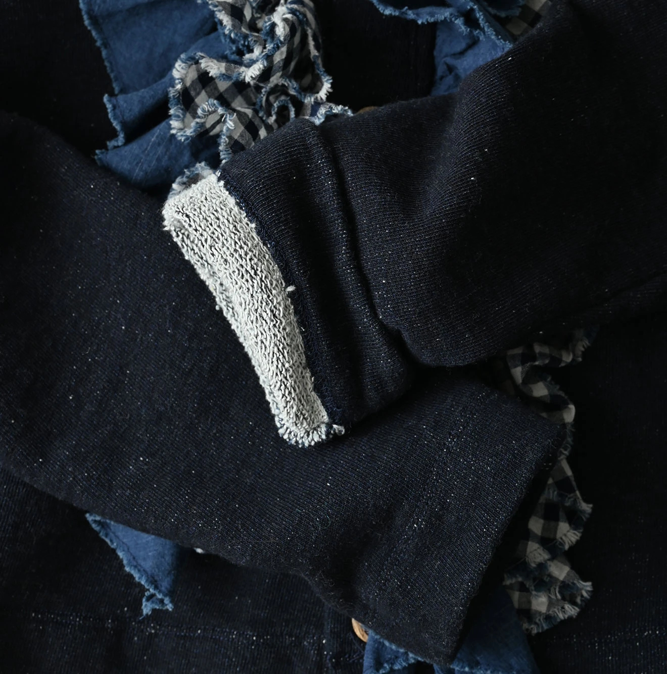 45R(フォーティファイブアール) |ミックスフリル×裏毛のボレロ