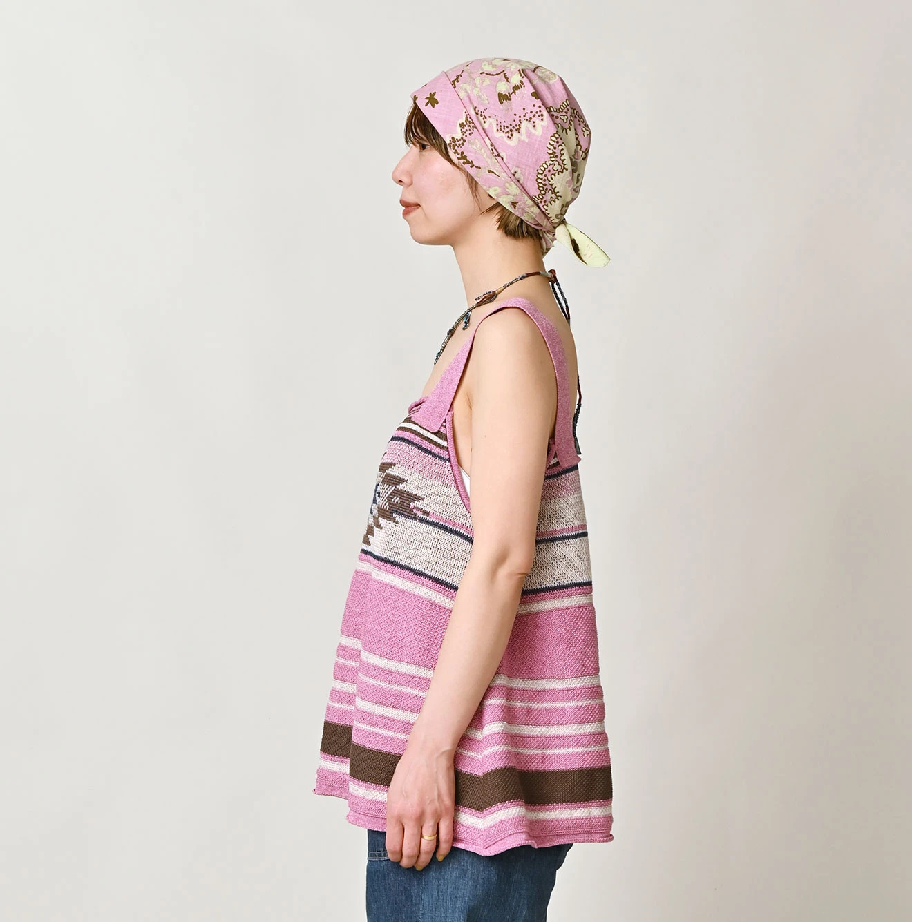 45R(フォーティファイブアール) |ネイティブギマジャカードのキャミソール