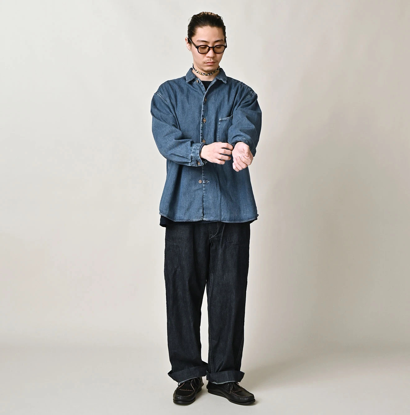 45R(フォーティファイブアール) |45プチデニムの908マーチャルシャツ（インディゴ）