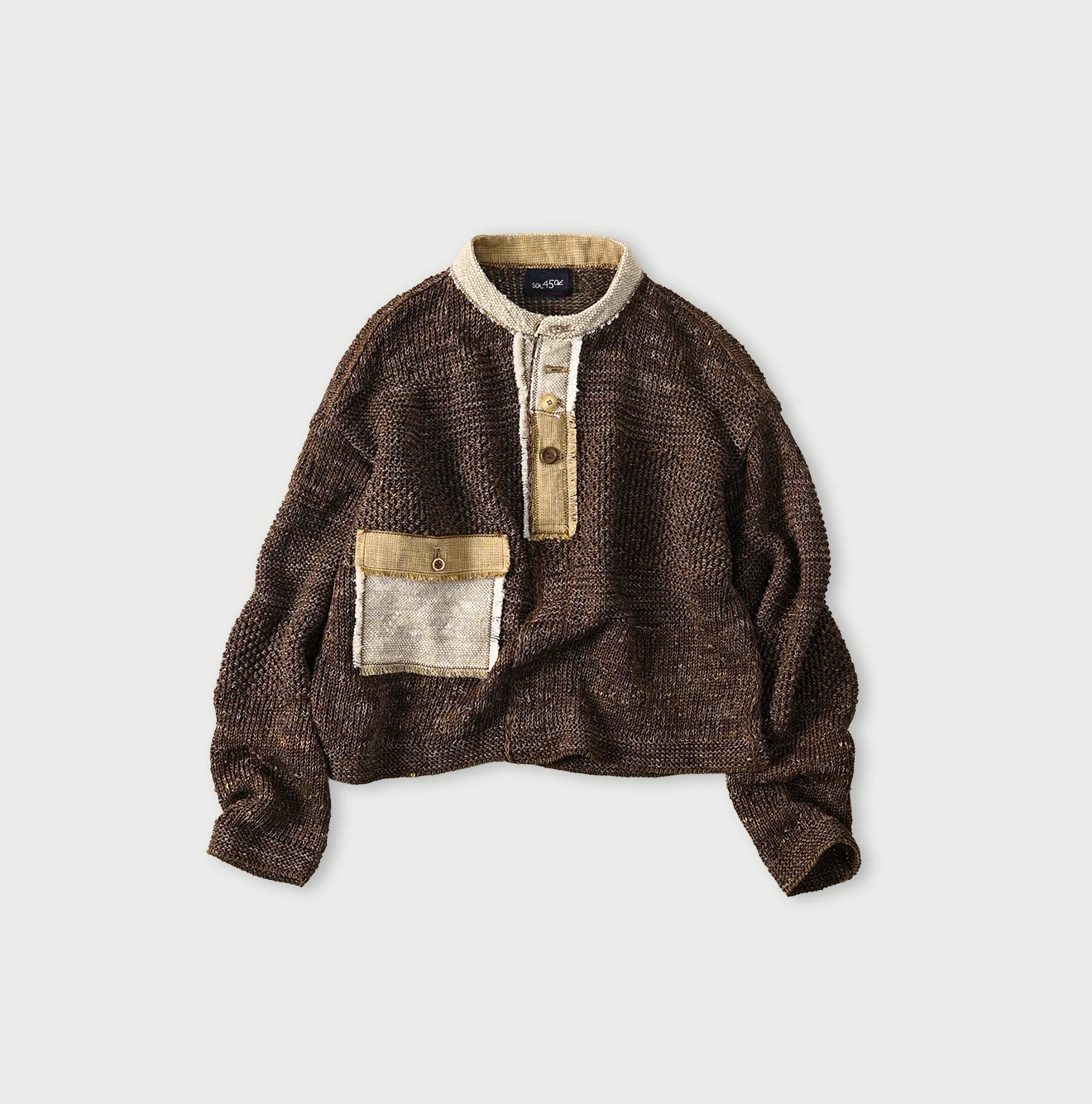 45R(フォーティファイブアール) |リネンギマのパッチワークヘンリー