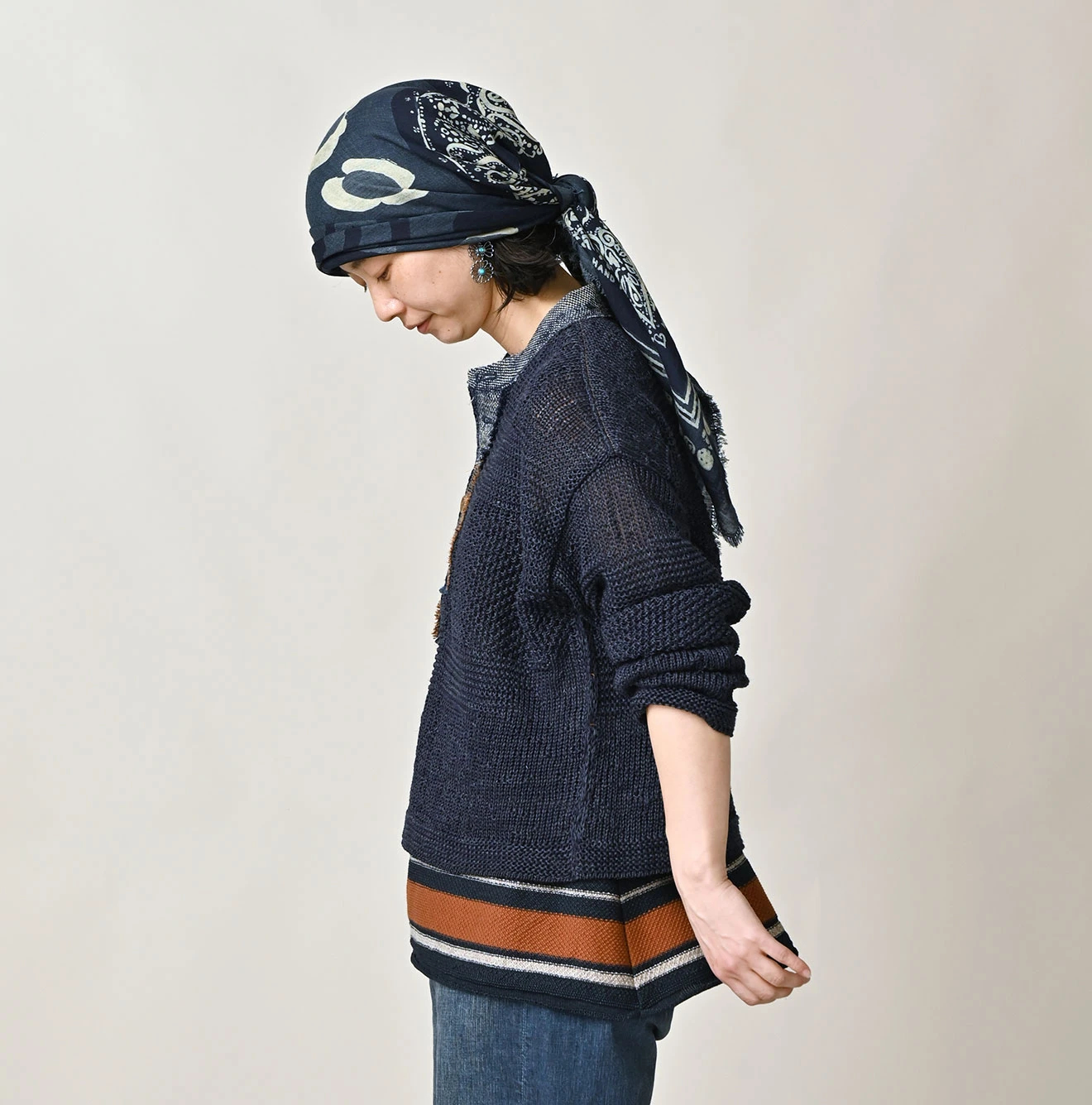 45R(フォーティファイブアール) |リネンギマのパッチワークヘンリー