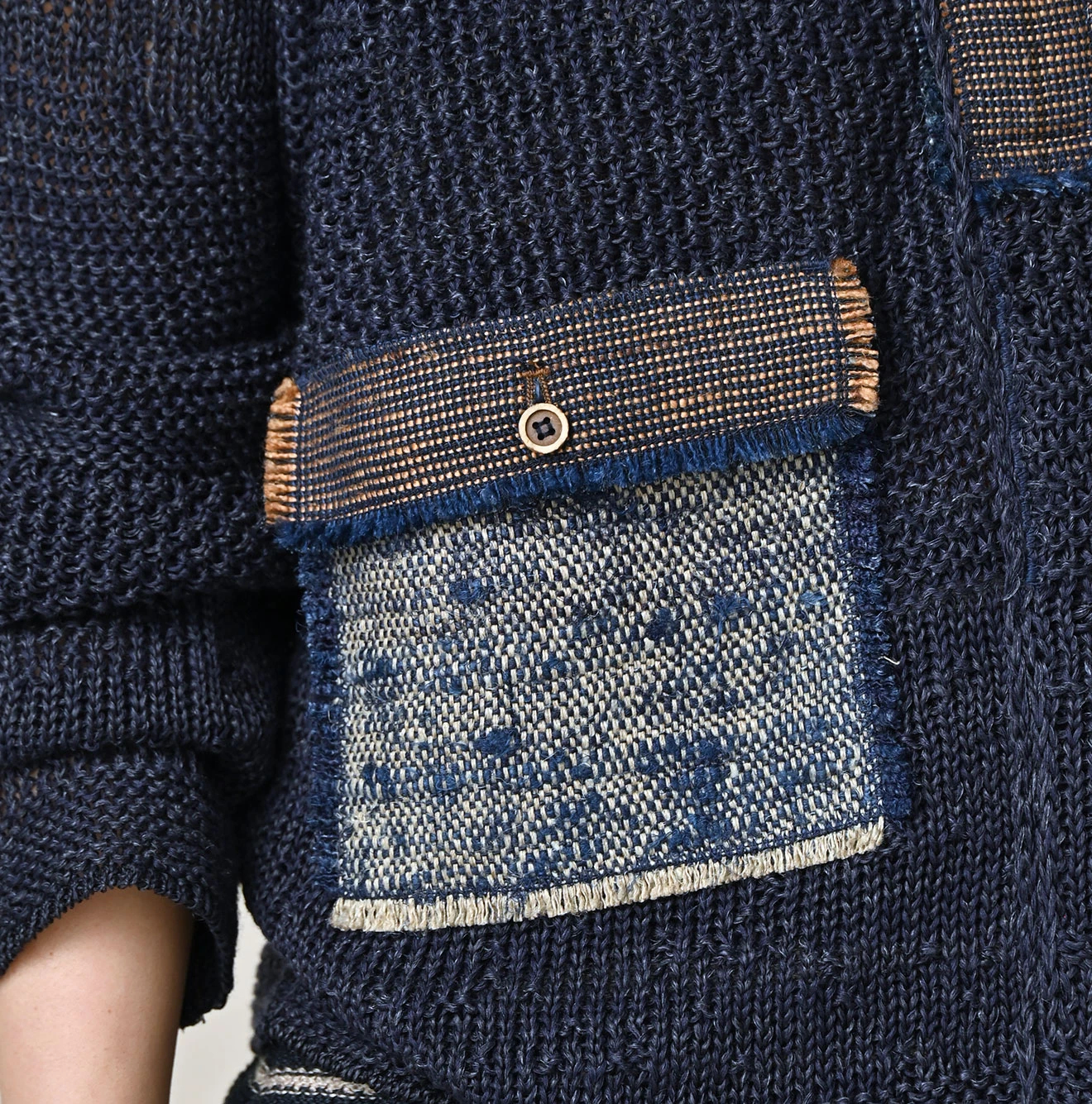 45R(フォーティファイブアール) |リネンギマのパッチワークヘンリー