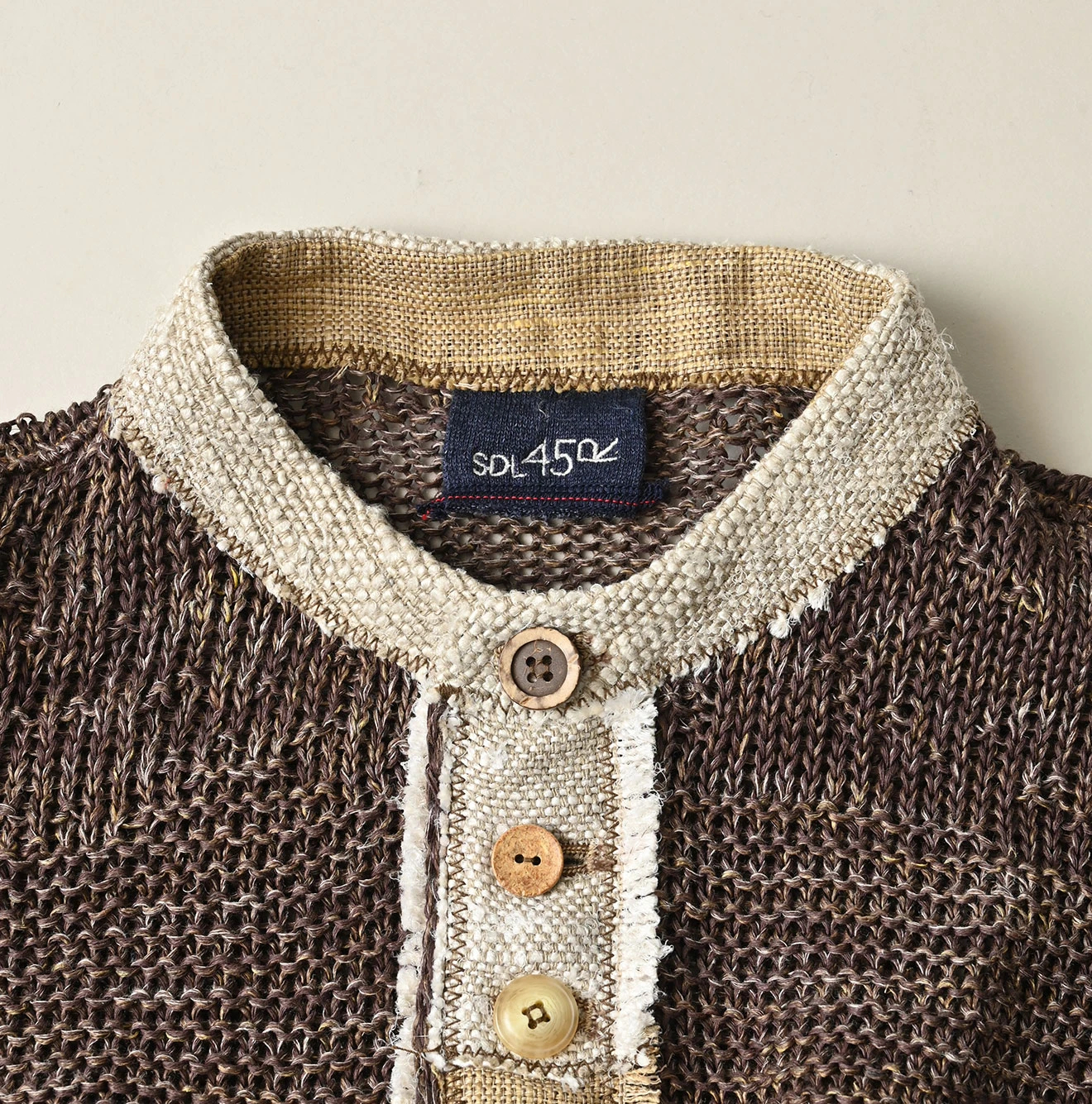 45R(フォーティファイブアール) |リネンギマのパッチワークヘンリー