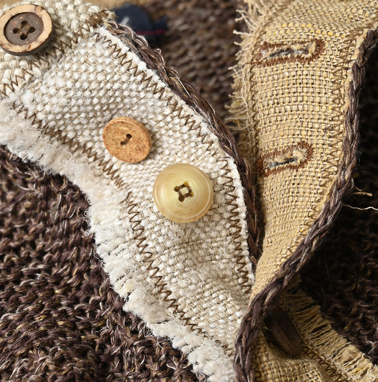 45R(フォーティファイブアール) |リネンギマのパッチワークヘンリー