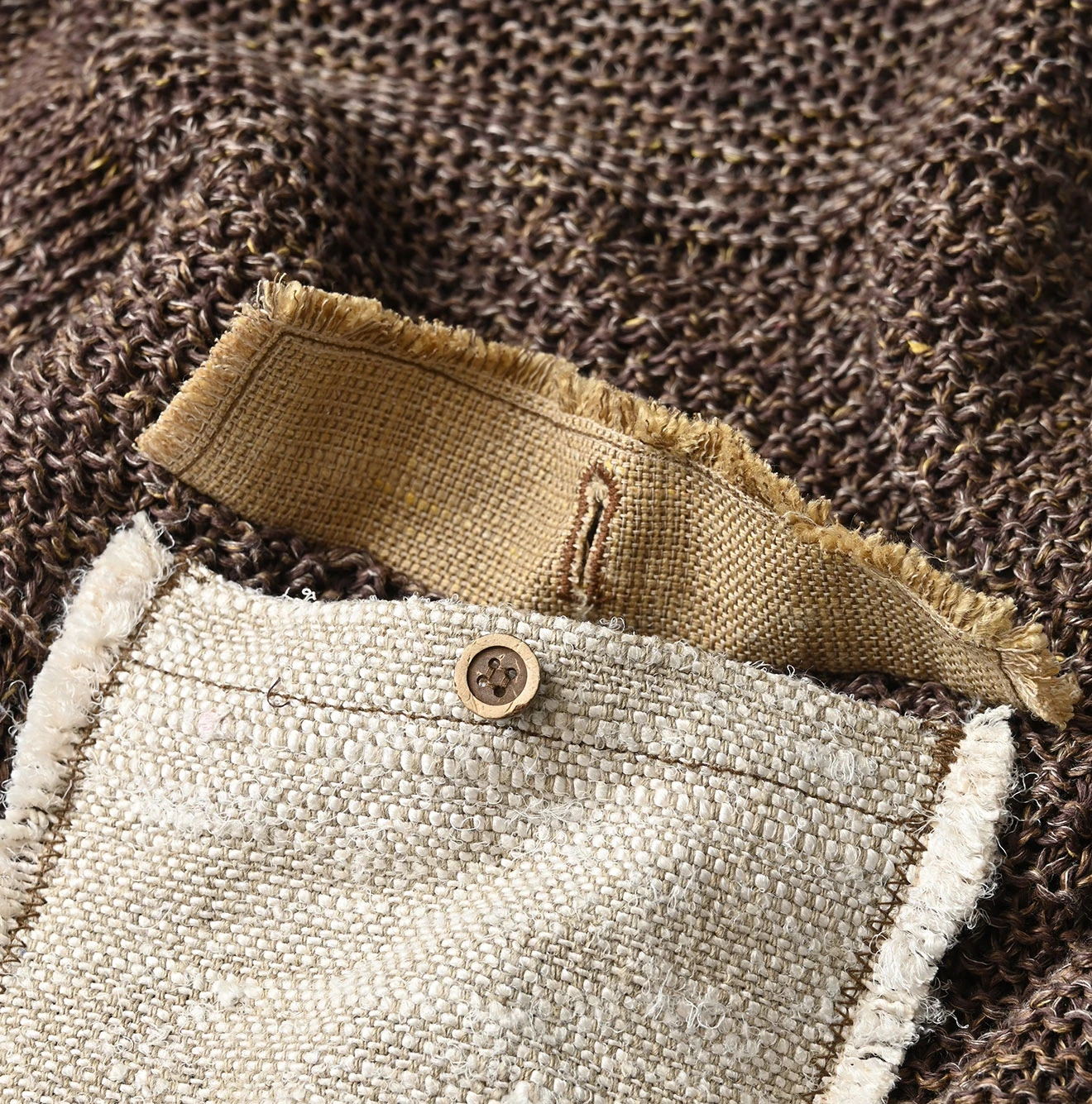 45R(フォーティファイブアール) |リネンギマのパッチワークヘンリー