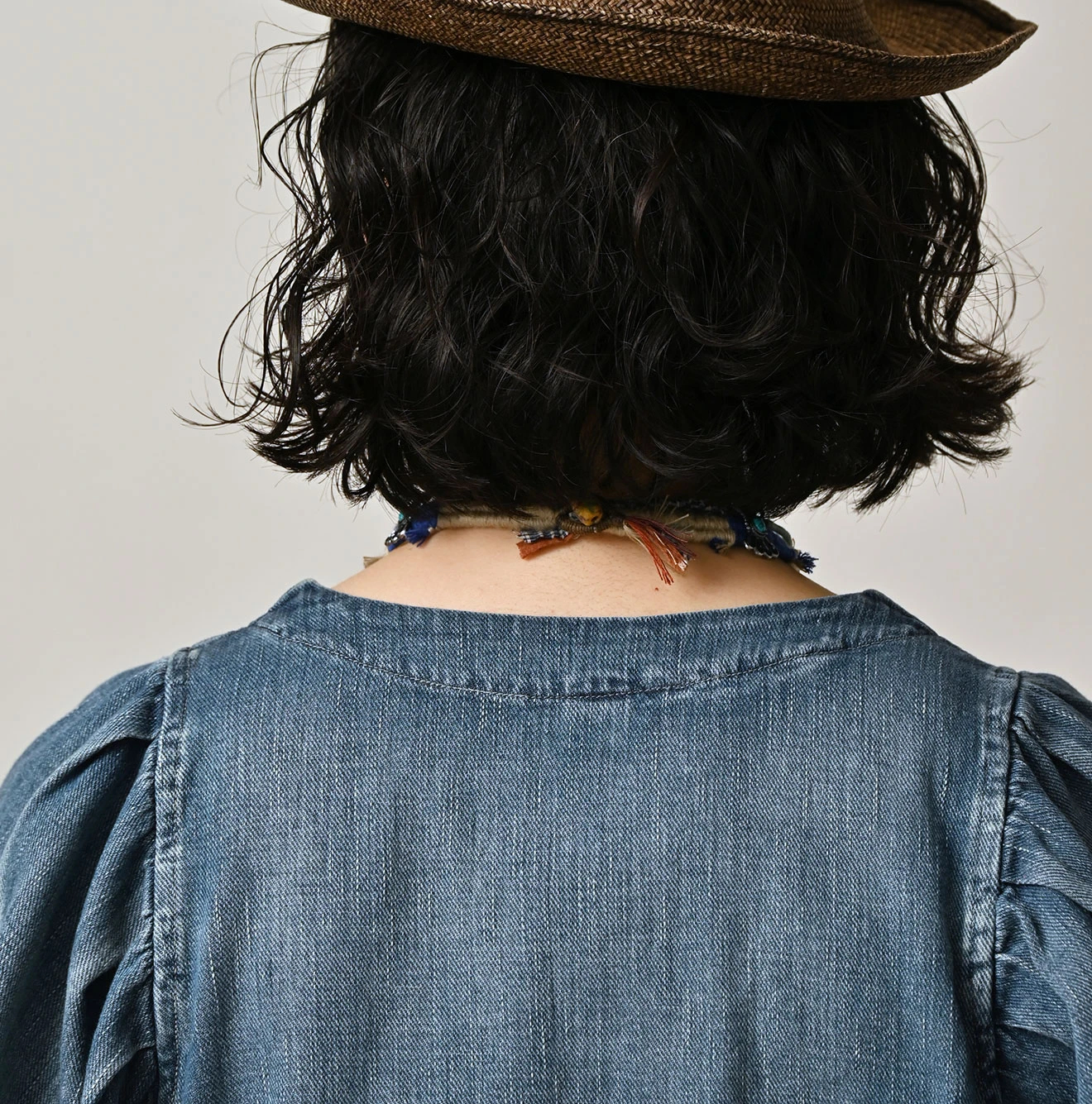 45R(フォーティファイブアール) |45プチデニムのパフブラウス（加工）