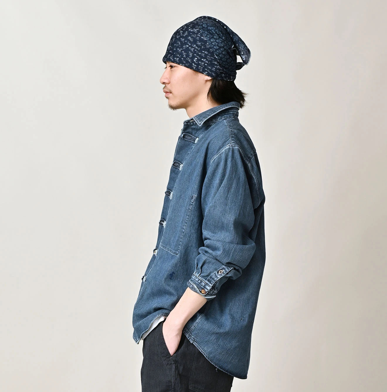 45R(フォーティファイブアール) |45プチデニムの9088ノットシャツ（加工）