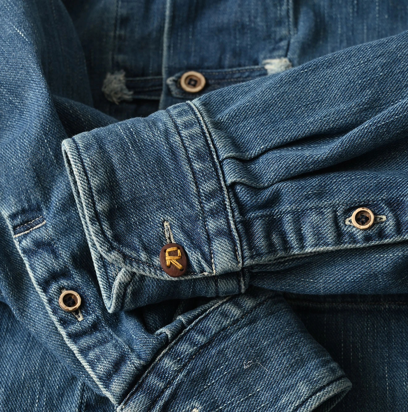 45R(フォーティファイブアール) |45プチデニムの9088ノットシャツ（加工）