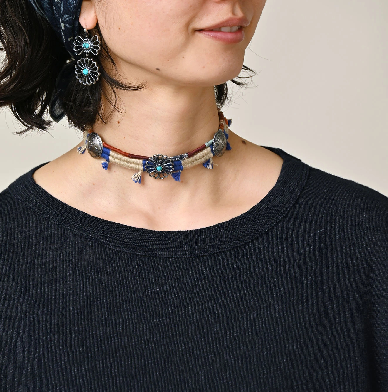 45R(フォーティファイブアール) |ONEONE 宝物の天竺ギャザーMキャミ（インディゴ）