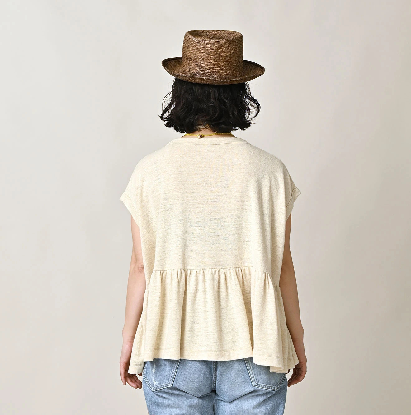 45R(フォーティファイブアール) |ONEONE 宝物の天竺ギャザーMキャミ