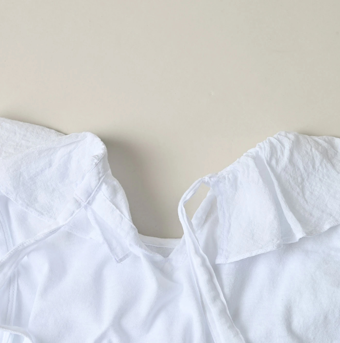 45R(フォーティファイブアール) |天竺×ガーゼのフリルキャミ