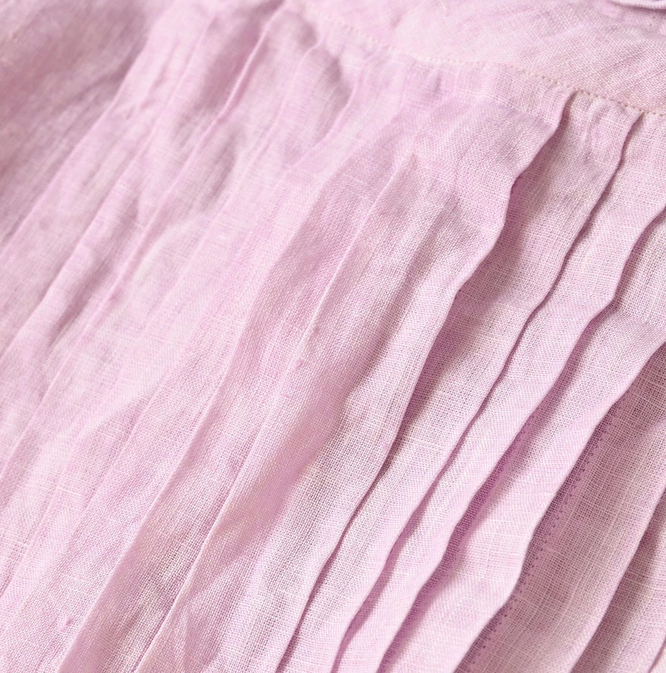 45R(フォーティファイブアール) |インドリネンのタックドレス（45草染）