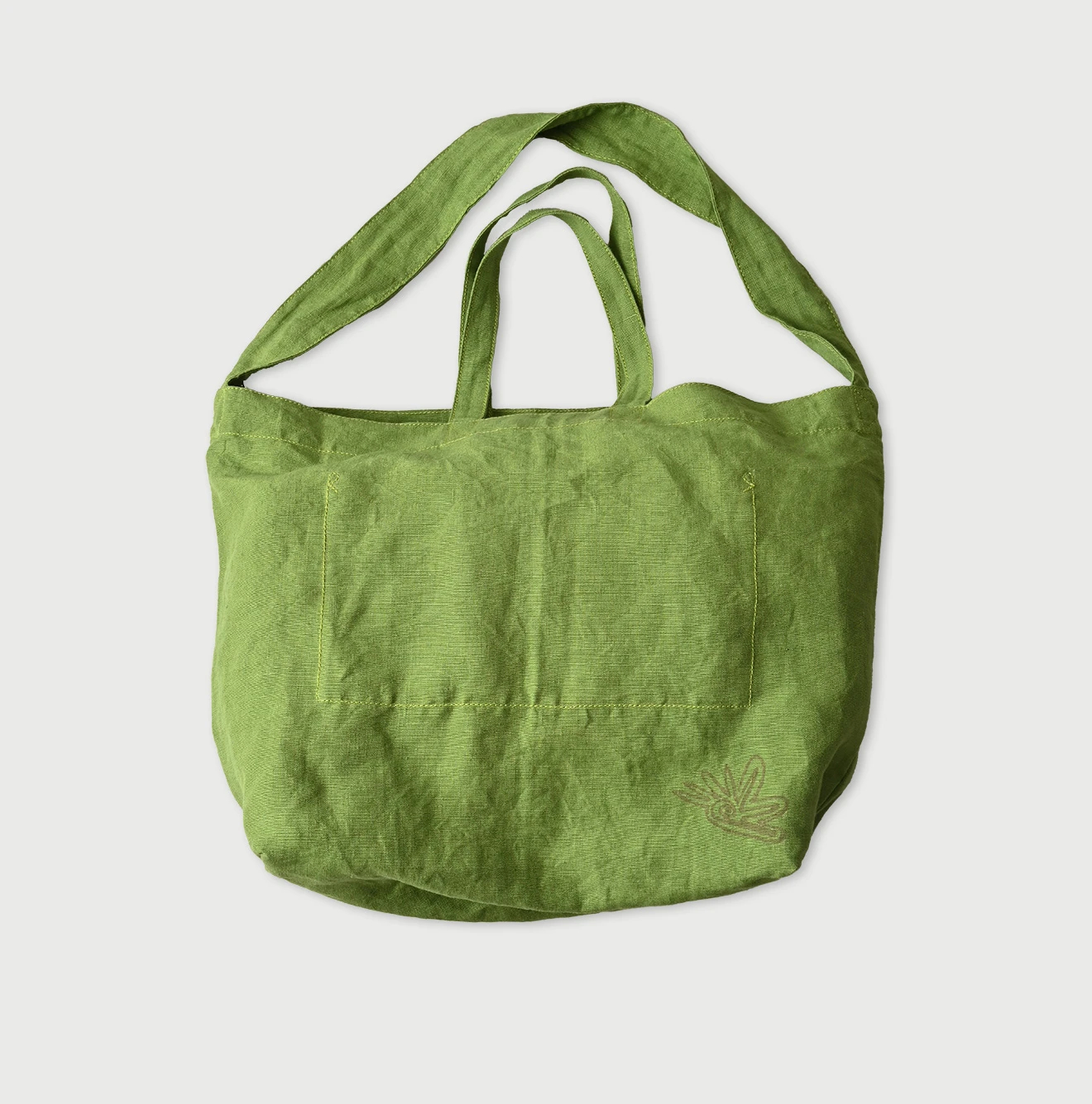 45R(フォーティファイブアール) |インドリネンナスッピー君プリントの45星トート（大）