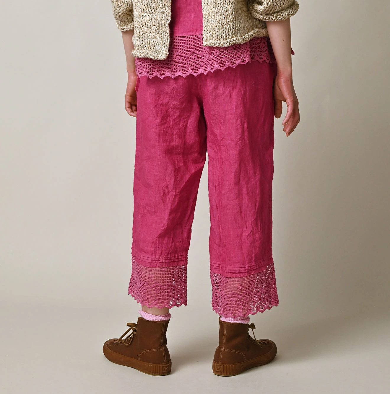 45R(フォーティファイブアール) |インドリネンのペチパンツ（45草染）