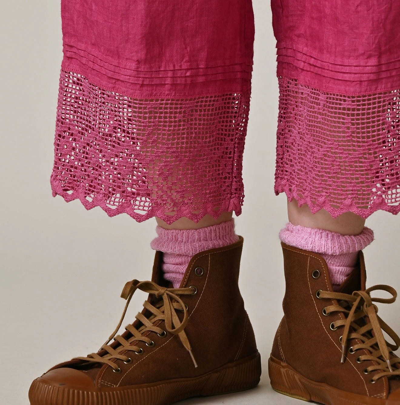 45R(フォーティファイブアール) |インドリネンのペチパンツ（45草染）