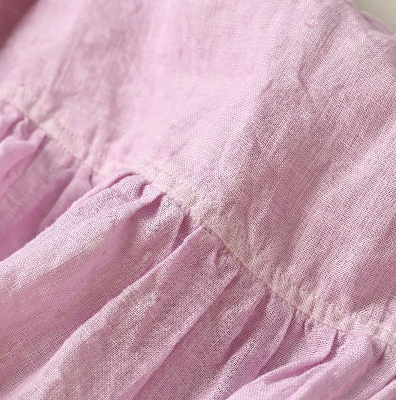 45R(フォーティファイブアール) |インドリネンのイージーギャザーくしゅくしゅスカート（45草染）