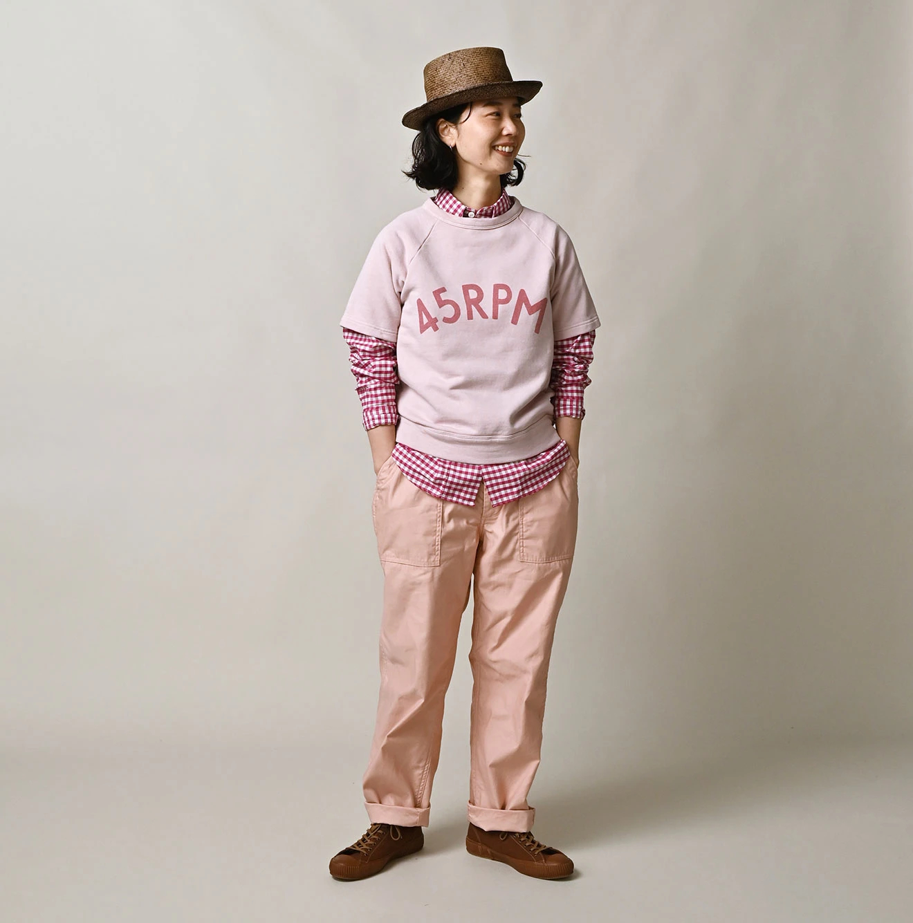 45R(フォーティファイブアール) |薄バックサテンの908ベイカーパンツ