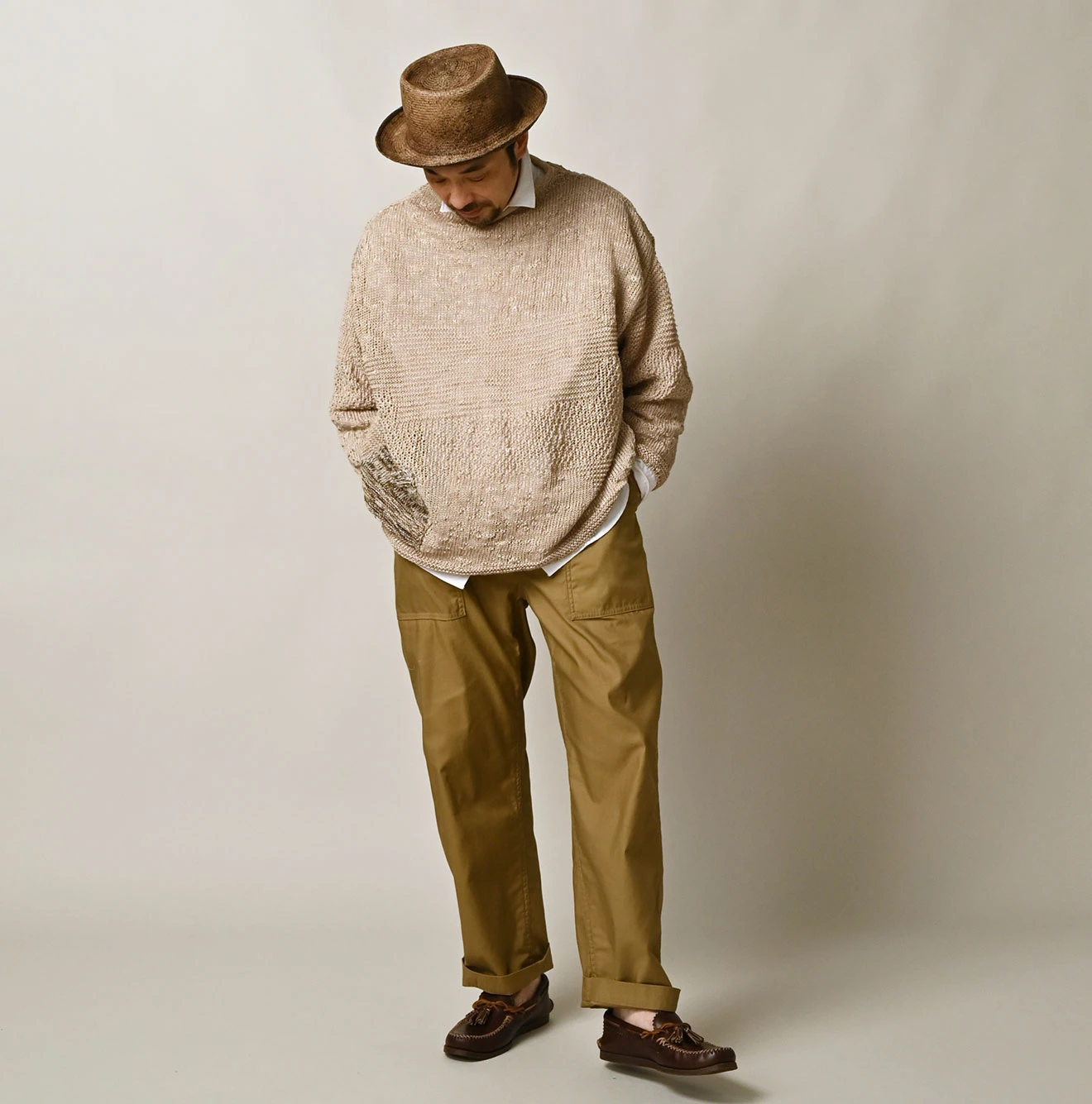 45R(フォーティファイブアール) |薄バックサテンの908ベイカーパンツ