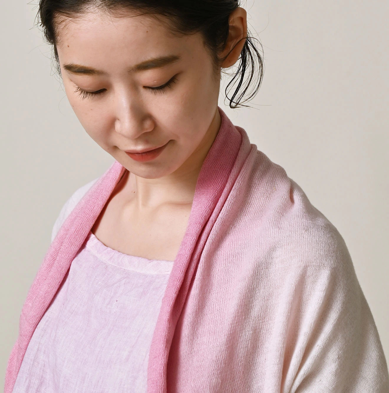 45R(フォーティファイブアール) |桜段染め超ガーゼのボレロ